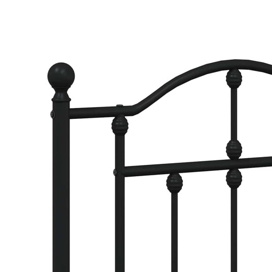 vidaXL Sengegavl i metall svart 160 cm