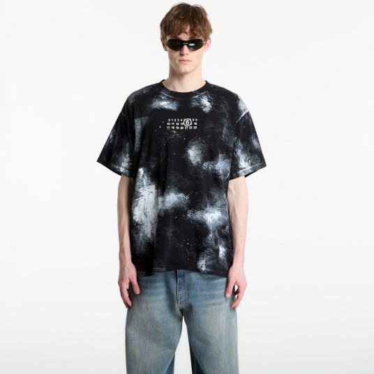 T skjorte MM6 Paint Jersey T Shirt Black S T skjorte MM6 Paint Jersey T Shirt Black S