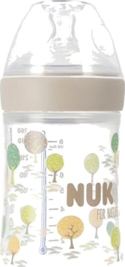 Nuk Nature Tåteflaske Med Temperaturindikator 260ml Nuk Nature Tåteflaske Med Temperaturindikator 260ml