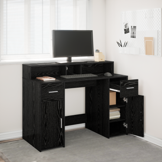 Bord Svart Eik 120x55x91 cm Ingeniørtre