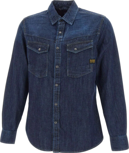 G-Star RAW Slim Denim Shirt - Dark blue - Men L Dark blue male G-Star RAW Slim Denim Shirt - Dark blue - Men L Dark blue male
