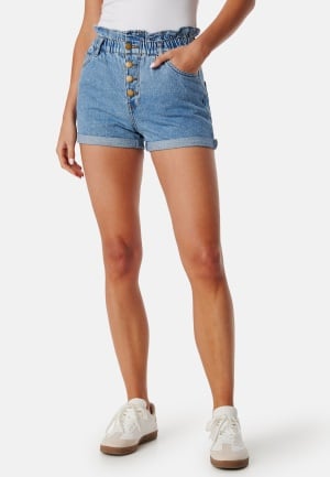 ONLY Onlcuba Paperbag Shorts Medium Blue Denim M ONLY Onlcuba Paperbag Shorts Medium Blue Denim M