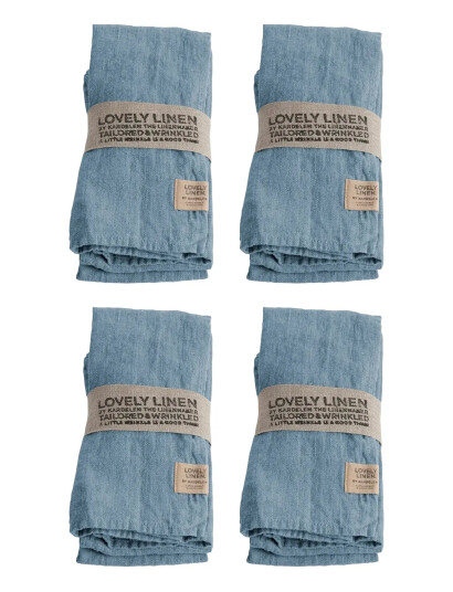 Lovely Linen Lovely Napkin (4-Pack) - Blue - 45X45CM