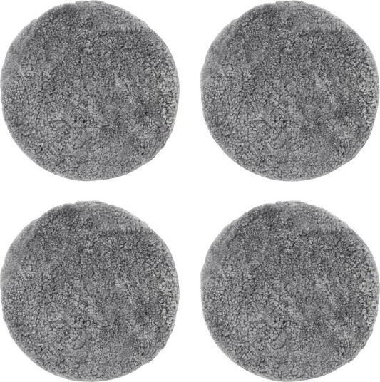 Skinnwille Saueskinnspute Round Curly 4 pakning Grå Skinnwille Saueskinnspute Round Curly 4 pakning Grå