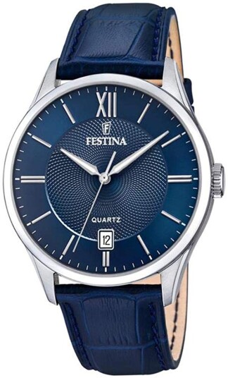 Festina Herreklokke F20426 2 Classic Blå/Lær Ø43 mm