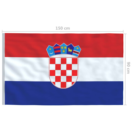 vidaXL Kroatisk flagg 90x150 cm