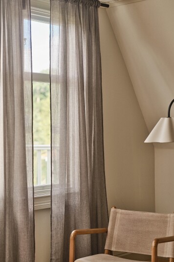 Jotex Gardin Med Multifunksjonsbånd 2pakke Brun melange LAYER 205040004300