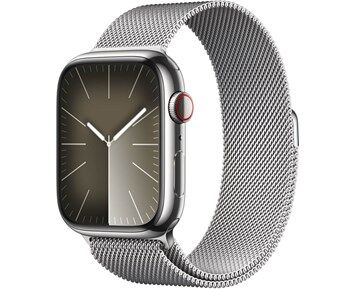 Apple Watch Series 9 GPS + Cellular 45mm Silver Stainless Steel Case with Silver Milanese Loop Apple Watch Series 9 GPS + Cellular 45mm Silver Stainless Steel Case with Silver Milanese Loop