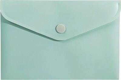 Biurfol A6 Mappe /Konvoluttomslag Med Trykknapp Pp Grønn Soft Touch
