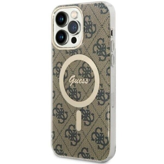 Guess Hardcase til iPhone 14 Pro Max 6,7" med MagSafe i Brun Guess Hardcase til iPhone 14 Pro Max 6,7" med MagSafe i Brun