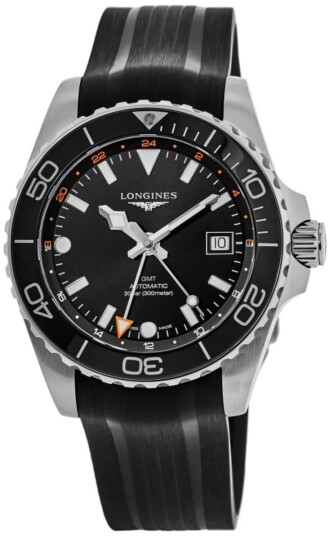 Longines Herreklokke L3.790.4.56.9 Hydroconquest Sort/Gummi Ø41 mm Longines Herreklokke L3.790.4.56.9 Hydroconquest Sort/Gummi Ø41 mm
