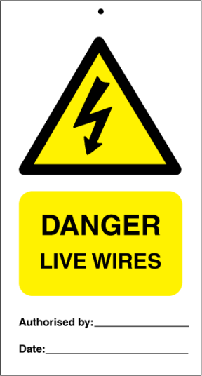 Jo Safety Danger live wires (pk. a' 10 stk.) IMO Tie Tags 125006KE