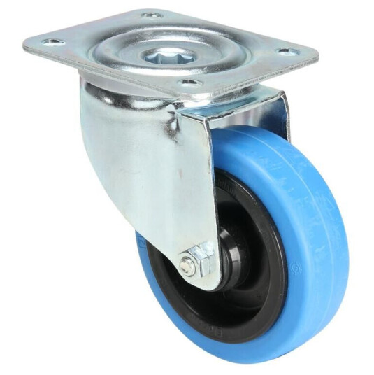 Tente 37033 - Swivel Castor 100 Mm With Blå Wheel