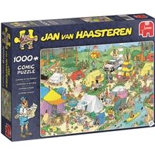Jan Van Haasteren Puslespill 1000 Delerr Camping In The Forest