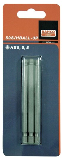 Bahco Bits 59s 1/4'' Insex Med Kula 6x89mm 2-Pack