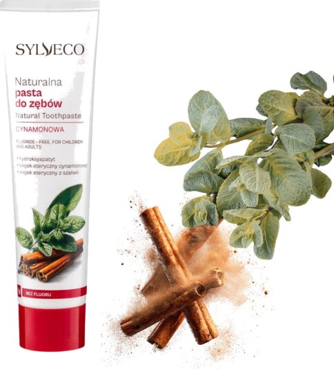 Hydroksyapatitt Tannkrem SYLVECO Natural Cinnamon Xylitol uten fluor 100 ml
