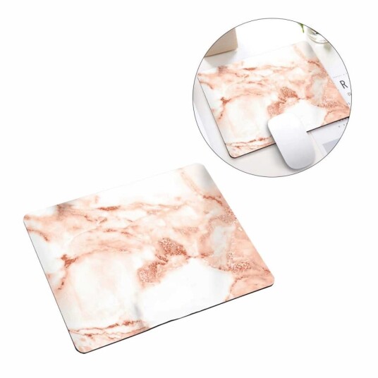 Myk musematte med utskrifts rosa marmor 21x26cm Myk musematte med utskrifts rosa marmor 21x26cm