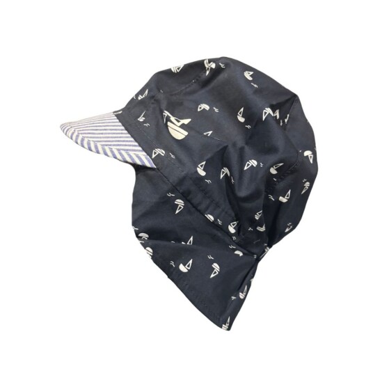 Maximo Solhatt med nakkebeskyttelse Seilbåt Navy 41cm Maximo Solhatt med nakkebeskyttelse Seilbåt Navy 41cm
