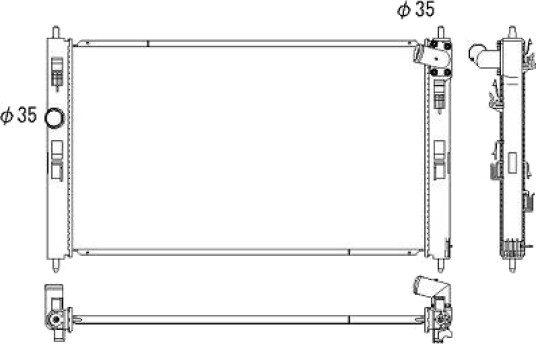 DIEDERICHS DCM3886 Radiator motorkjøling DIEDERICHS DCM3886 Radiator motorkjøling