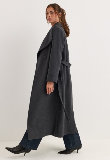 Bubbleroom Long Wool Blend Coat