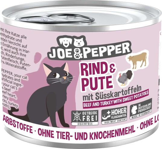 Joe & Pepper våtfôr Våtfôr til Katt & Søtpotet Kalkun Storfe 200 g