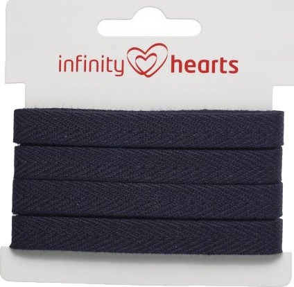 Infinity Hearts Sildebensbånd Bomull 10mm 08 Marine 5m