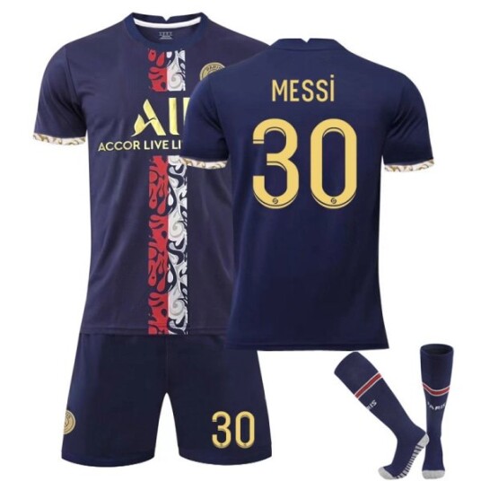 Fotballsett Fotballtrøye Treningstrøye Messi kids 22(120-130cm)