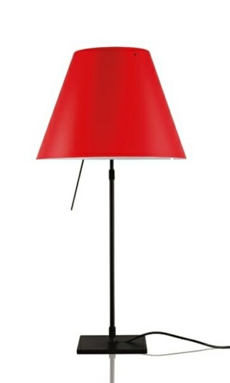 Luceplan Costanza bordlampe svart/rød dimbar Rød
