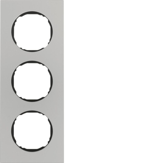 Hager 10132674 Dekkramme For Boks Berker R.8 Aluminium 3 Rom