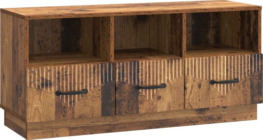 TV skap med skuff Gammelt tre 102 x 34,5 x 47 cm Konstruert tre