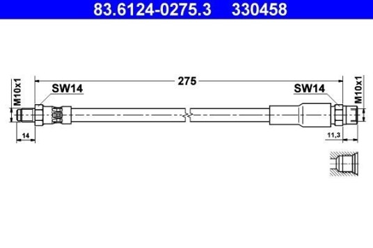 Bremseslange ATE 83.6124-0275.3