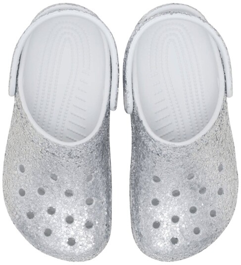 Crocs Sandaler Classic+ Blend Glitter Sølv Crocs 28/29 Sandals Hvit Crocs Sandaler Classic+ Blend Glitter Sølv Crocs 28/29 Sandals Hvit