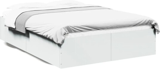 Sengeramme hvit 140x190 cm konstruert tre 8721102616662