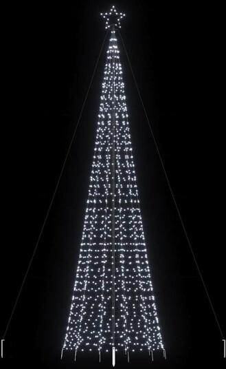  LED Juletre med Spikes 1534 LEDs Kald Hvit 500 cm