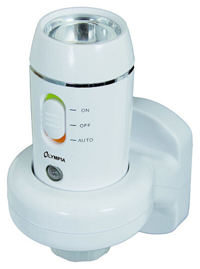 Olympia NL 300 LED Mini Lommelykt med lyssensor - Hvit Olympia NL 300 LED Mini Lommelykt med lyssensor - Hvit