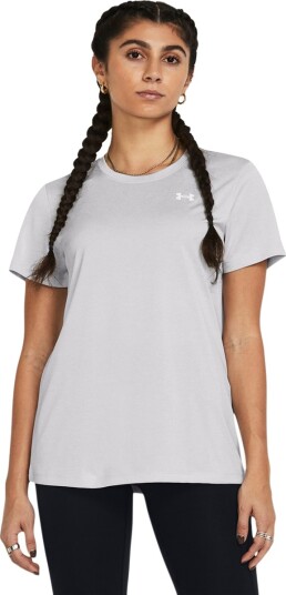 Under Armour Tech Short Sleeve – Twist t-skjorte dame Halo Gray / / White Under Armour Tech Short Sleeve – Twist t-skjorte dame Halo Gray / / White