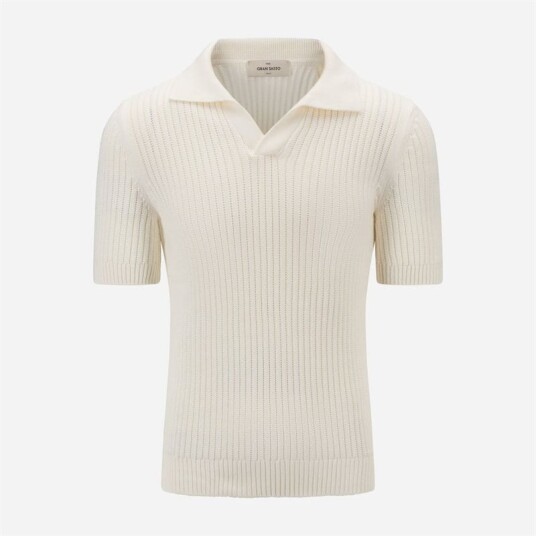 Gran Sasso Piquet Skipper Collar Cotton White