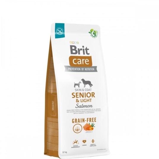 Brit Care Hundemat Senior & Light Uten Korn med Laks 12 kg