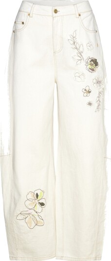 Coster Copenhagen Embroidered Pants   Anna Fit   Cream   40