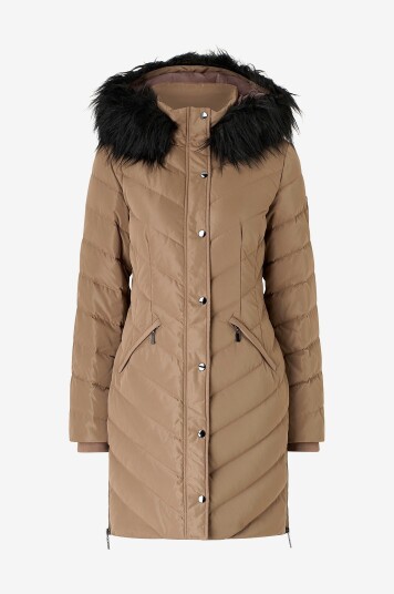 Bubbleroom Dunfrakk Down Coat Beige Bubbleroom Dunfrakk Down Coat Beige