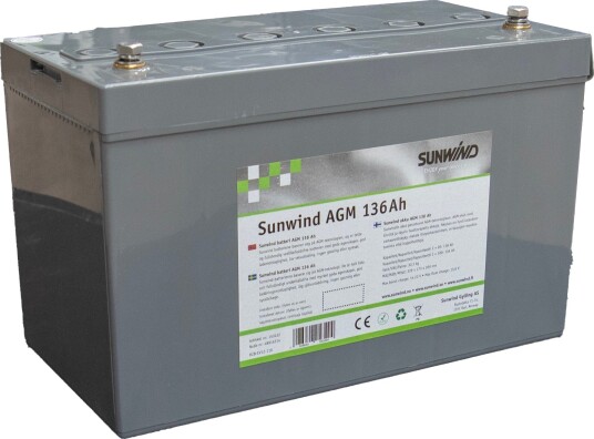 Sunwind Agm-Batteri 136