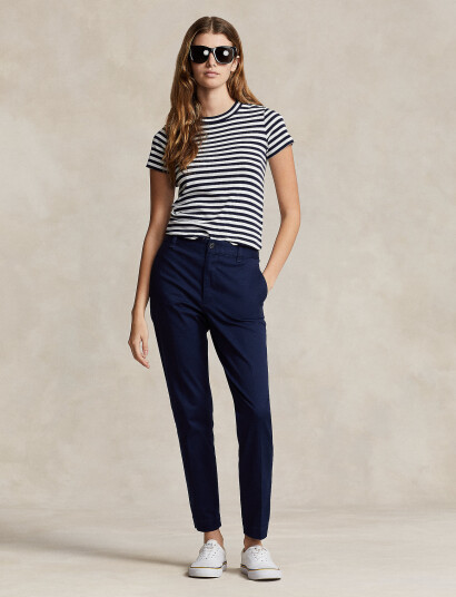 Polo Ralph Lauren Cropped Slim Fit Twill Chino Pant - Navy - 32 Polo Ralph Lauren Cropped Slim Fit Twill Chino Pant - Navy - 32