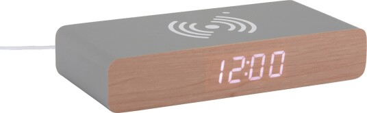 KARLSSON Alarm Clock Retro Flat Led Jungle Green   Grey   W3CM
