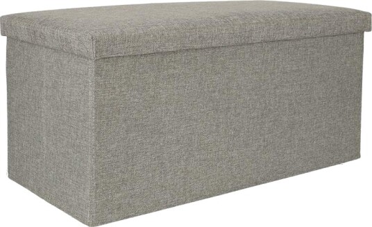 Grå sammenleggbar oppbevaringspuff 76x38x38 cm Grå sammenleggbar oppbevaringspuff 76x38x38 cm