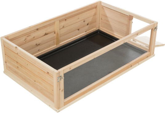 Innendørs Løpegård For Små Kjæledyr Tre/Plast Brun 100 X 60 cm Innendørs Løpegård For Små Kjæledyr Tre/Plast Brun 100 X 60 cm