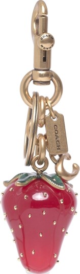 Coach Coach Strawberry Resin Bag Charm Red ONE SIZE Coach Coach Strawberry Resin Bag Charm Red ONE SIZE