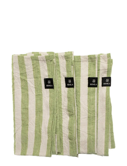 Himla Riviera Napkin 4-Pack - Green - 45X45