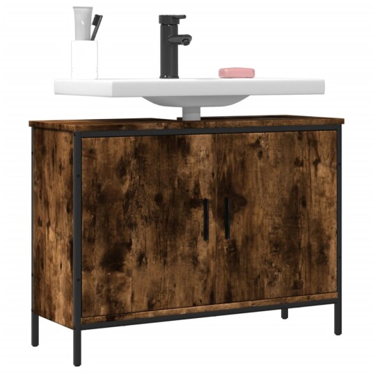 Servantskap røkt eik 80x30x60 cm konstruert tre Servantskap røkt eik 80x30x60 cm konstruert tre
