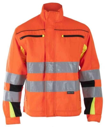 BS Bergset Arbeidsjakke, HiVis kl.3 Unisex, Str. 56, Oransje/Sort BS Bergset Arbeidsjakke, HiVis kl.3 Unisex, Str. 56, Oransje/Sort