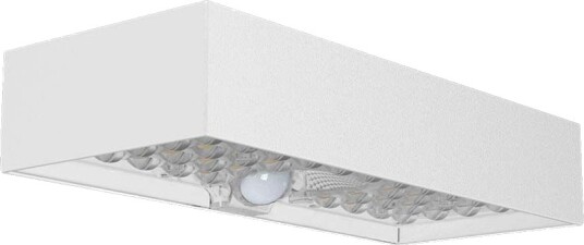 V Tac 6W LED solcelle vegglampe med sensor   900lm IP65 hvit 4000K inkl. batteri   Kulør : Nøytral